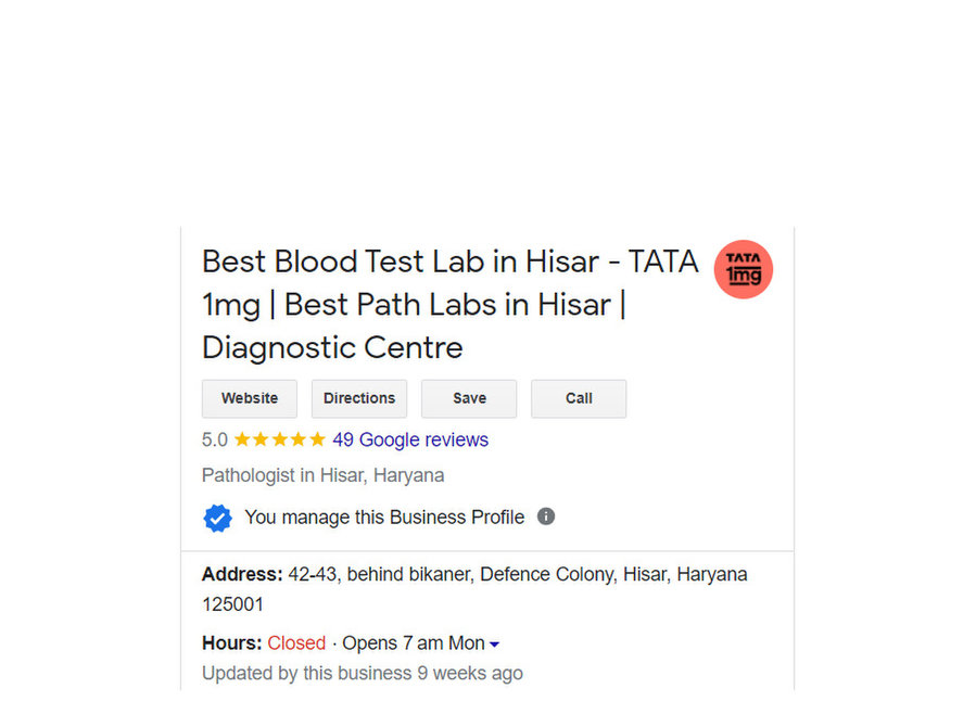 Best Blood Test Lab in Hisar - Tata 1mg - Άλλο