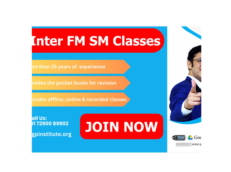 Ca Inter Fmsm Classes & Study Material from the Best Faculty - Classes: Other