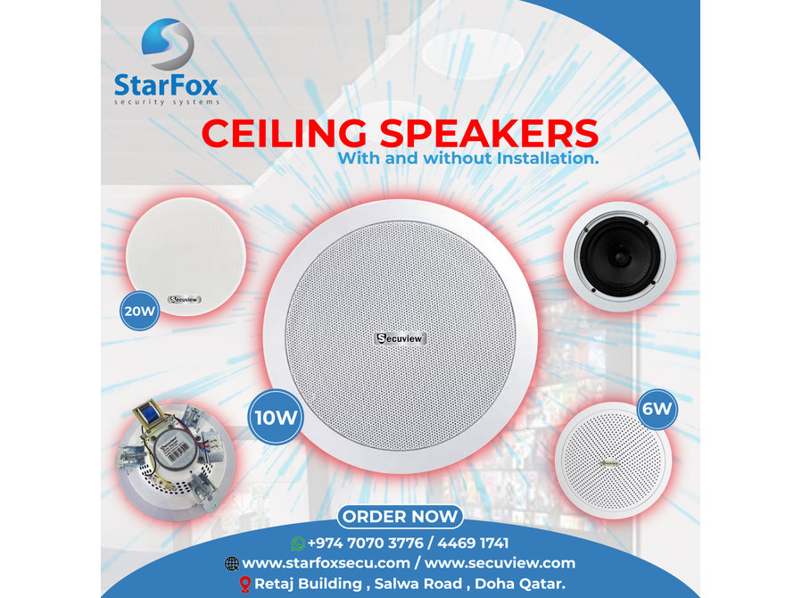 Ceiling Speakers With and Without Installation - Elektronik